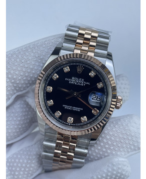 (준비완료/특급배송)NO.3171/롤렉스 데이저스트 36미리 최신형 로즈골드 콤비 블랙 텐포인트 QP공장