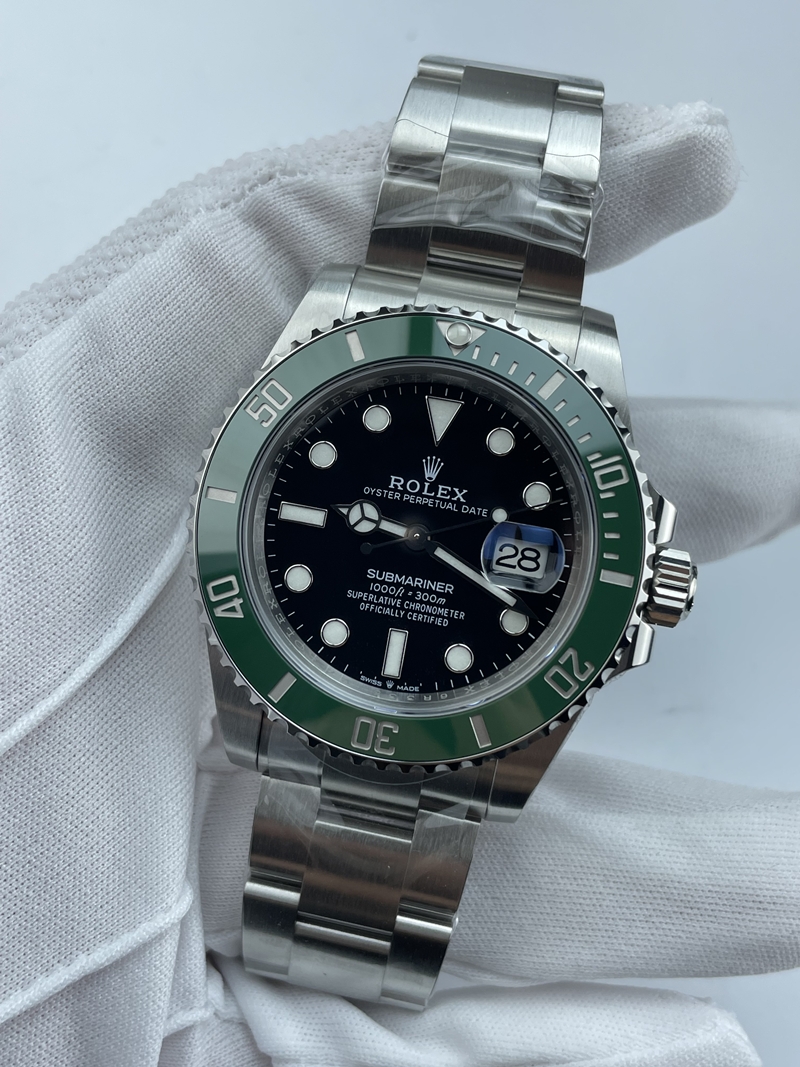 (준비완료/특급배송)NO.13427/QP공장 롤렉스 서브마리너 신형 41mm 블랙다이얼 그린세라믹 인서트 최신형 스타벅스